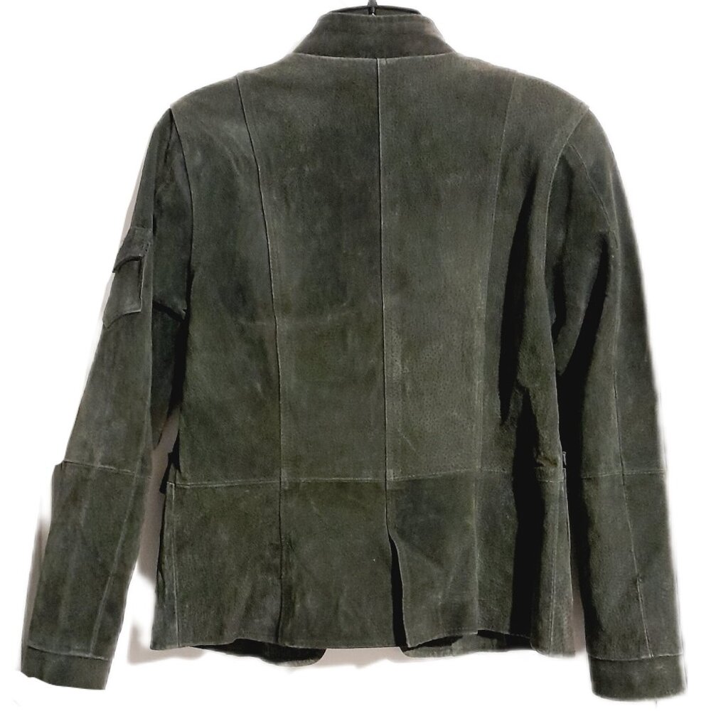 Western Suede Green Jacket Rodeo Rustic By H&G Size S/P - Picture 4 of 16